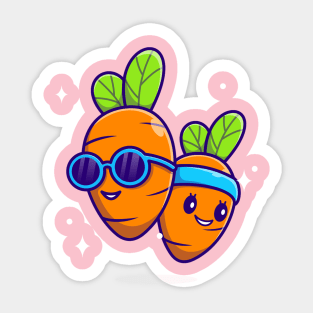 Athletic carrots Sticker